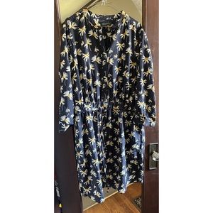 Banana republic floral work dress long sleeve shirt dress